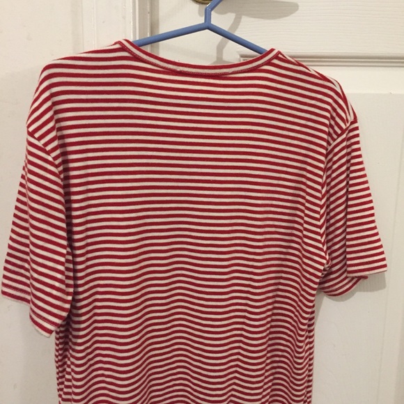 Mixxmix Korea 365BASIC red and white striped tee - Picture 8 of 11
